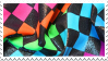 Stamp: Rainbow checkered fabric