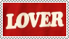 Red stamp that reads 'Lover'