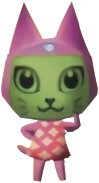 The character Meow from Animal Crossing