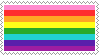 Stamp with Gilbert Baker's pride flag