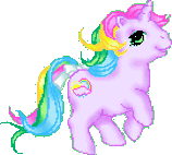 A pixel of a first generation My Little Pony