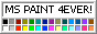 Site button that reads 'MS Paint [for]ever' with a colour palette