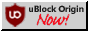 Site button that reads 'Ublock Origin Now!' with the logo