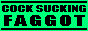 Cock sucking faggot